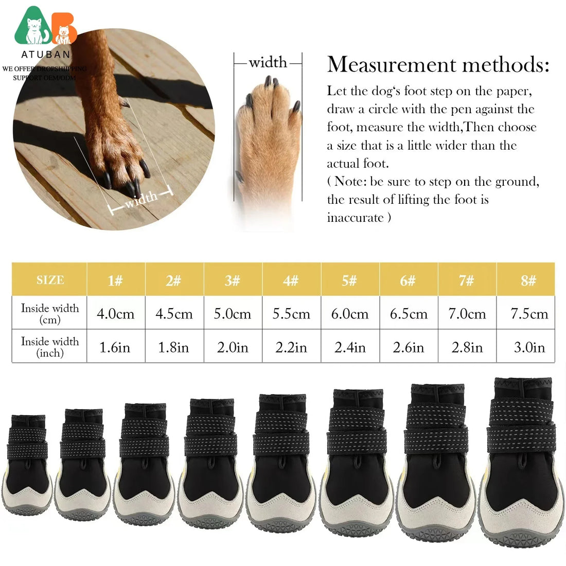 Midello Rugged Paws waterproof dog boots in grey — durable outdoor shoes for medium and large dogs
