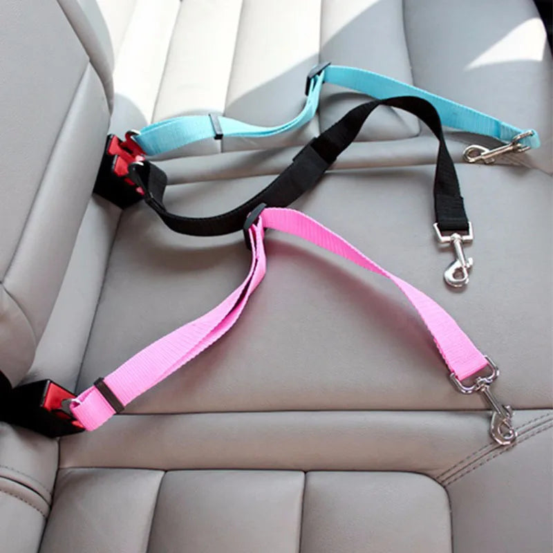 Midello Safe Ride dog car seat belt — adjustable pet safety harness restraint for cars