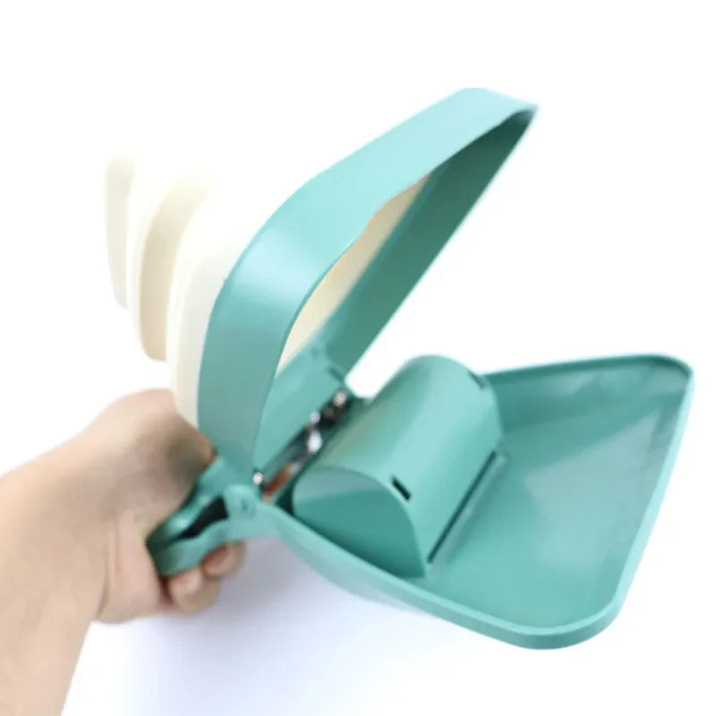 Midello dog poop scooper with attached waste bag dispenser for walks